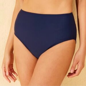 Navy High-Waisted Full Coverage Bikini  Bottom by Shade & Shore